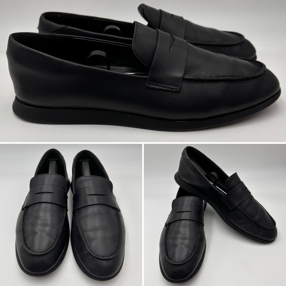 WOLF SHEPHERD LOAFERS MENS SIZE 10 (EU43) BLACK LEATHER COMFORT COAST SHOES